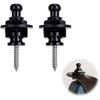 XIANFQNKJ Guitar Strap Locks Set of 2 Strap Pins Metal Black Total Length 3.22cm for Guitar Bass