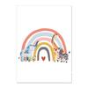 Baby Nursery Wall Poster Print Rainbow Animal Canvas Painting Nordic Wall Art Children Bedroom Wall Picture Kids Room Decor Art