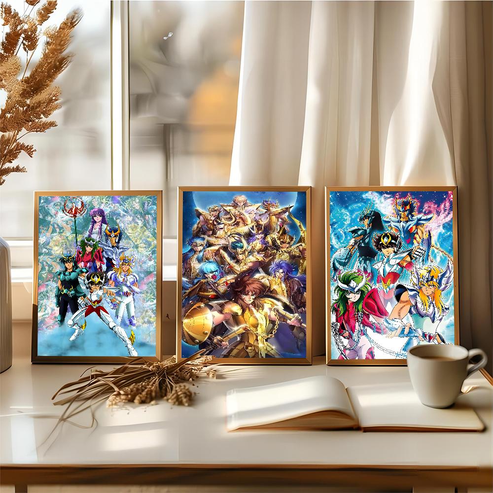 Saint Seiya Whitepaper Poster Waterproof Paper Sticker Coffee House Bar Aesthetic Art Wall Painting