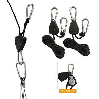 Adjustable Grow Light Hanger Easy Height Adjustment Quick Release Heavy-Duty Retractable Rope