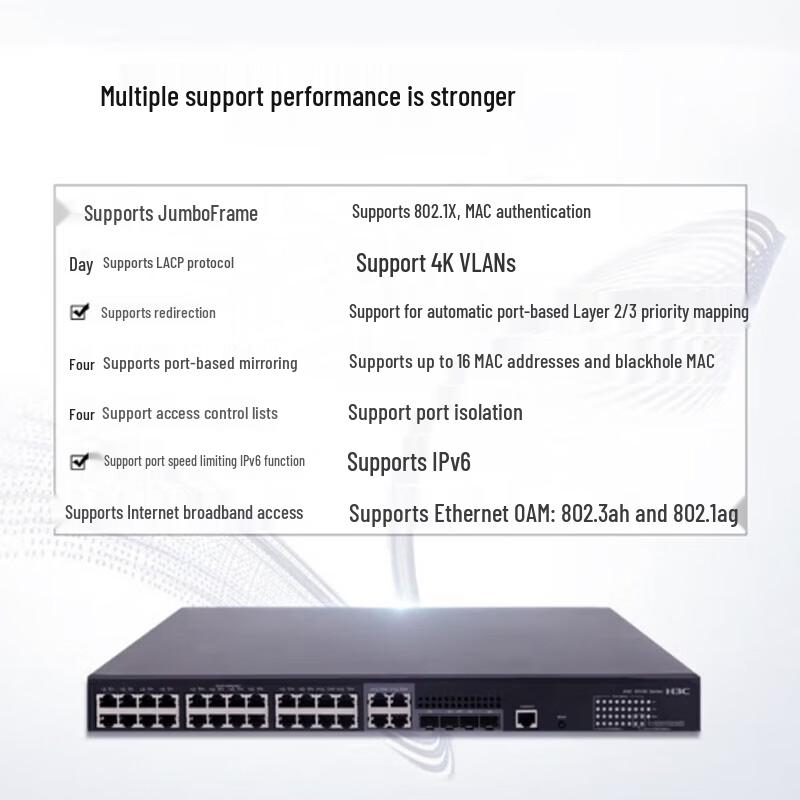 H3C S5130S-28P-HPWR-EI-AC 28-Port Managed PoE Gigabit Switch