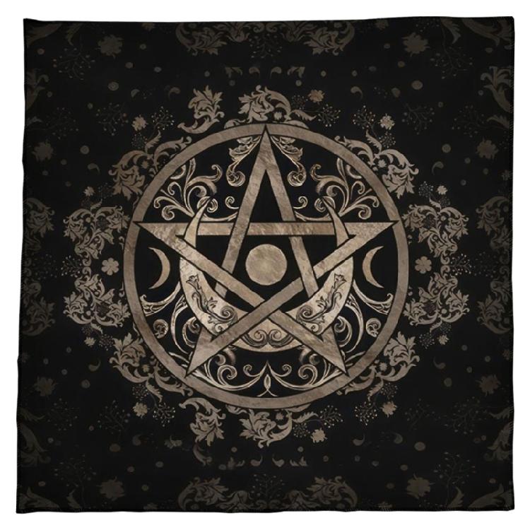 Pentagrams Pattern Tarot Card Tablecloth Altars Cloth Divinations Tapestry