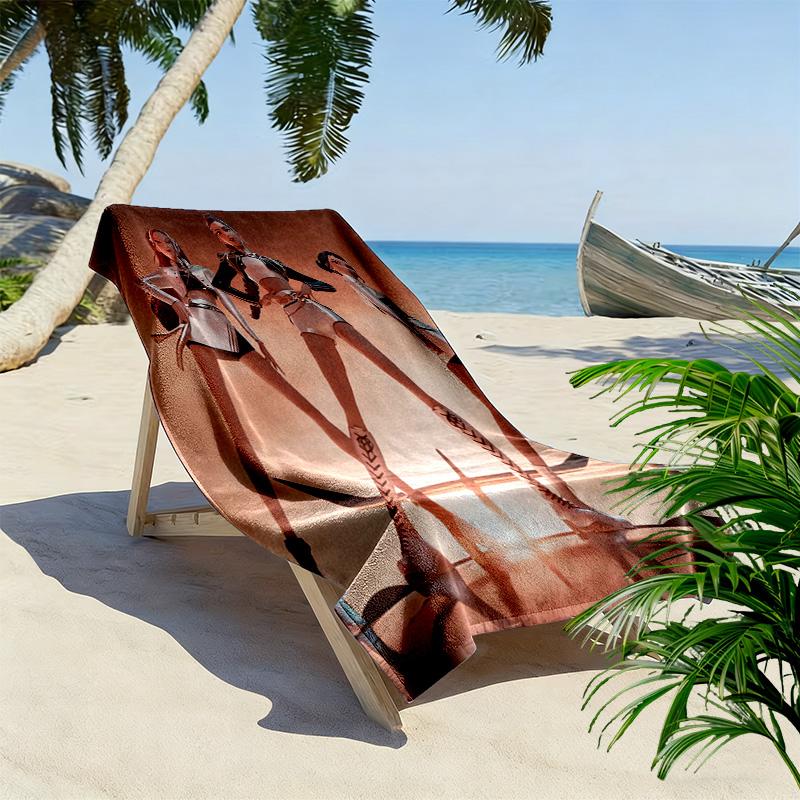 Future Fashion Icons beach towel Beach towel for vacation photos soft Outdoor pool towel quick-drying swim towel swim Outdoor picnic beach mat