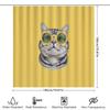 Cat Shower Curtain Cute Pet Bathroom Decor Funny Animal Pattern Waterproof Liner For Home