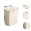 Kitchen Compost Bin Hanging Bathroom Trash Can with Lid, for Home, Office
