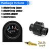 52mm Water Temperature Gauge 40-120 Celsius Water Temp Sensor Joint Pipe Sensor 26/28/32/34/36/38/40mm Hose Adapter For 12V Car
