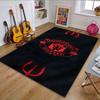 Red Manchester United Emblem Rug Patterned Carpet, Non Slip Mat Suitable for Living Room and Bedroom Sofas
