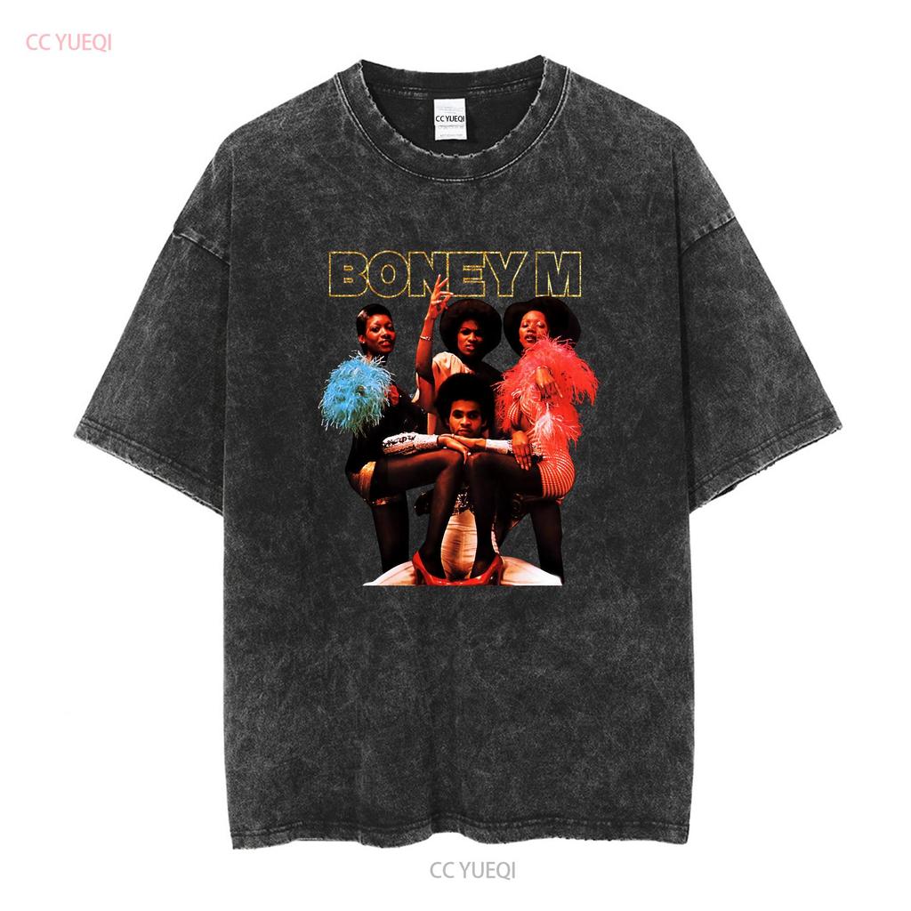 Boney M Daddy Cool Nero Taglia dalla S alla 5XL Maglietta QQ1091 vintage Lavata grafica moda Comoda Elegante streetwear uomo