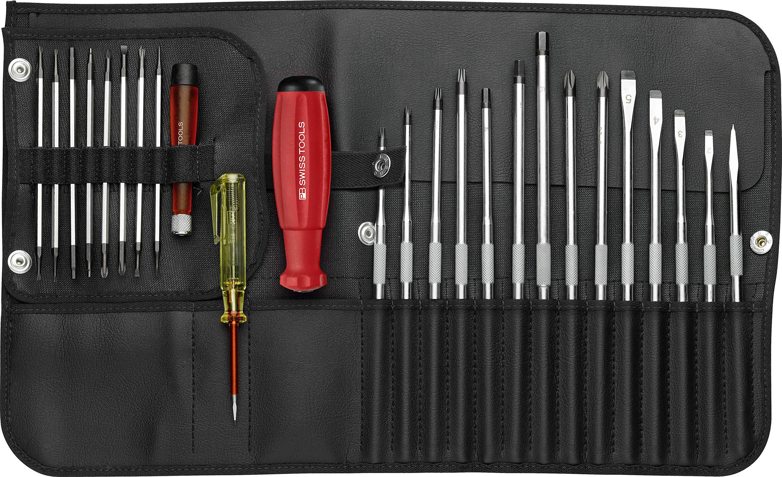 

PB Swiss Tools SwissGrip Interchangeable Screwdriver Set 8515 31-Piece All-Round червоний