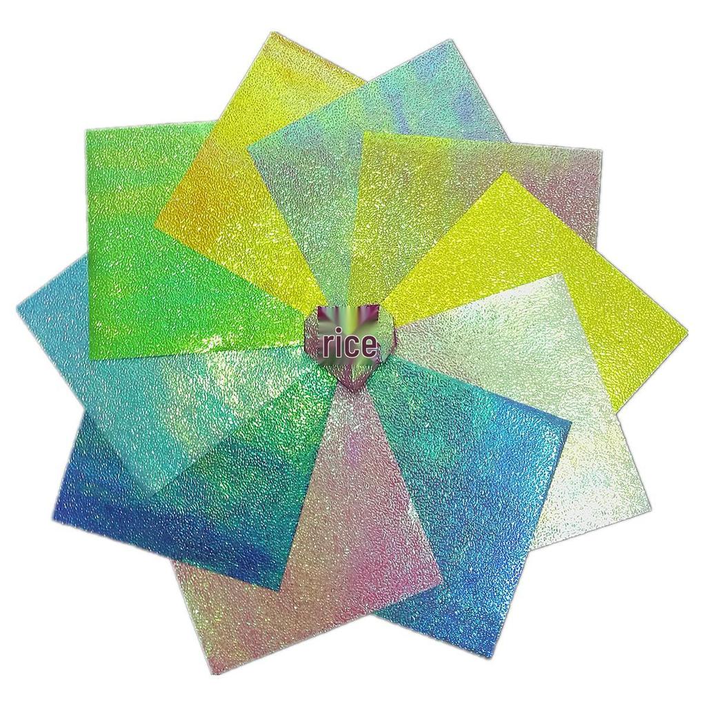 Pearlescent Laser Origami Paper - Shimmering Colors for Children's Crafts and Thousand Paper Cranes