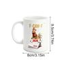 Christmas Mugs Chick Pattern Cartoon Cup Ceramic Christmas Coffee Cup For Men Youth Child Friend Mom Lady Kitchen Holiday