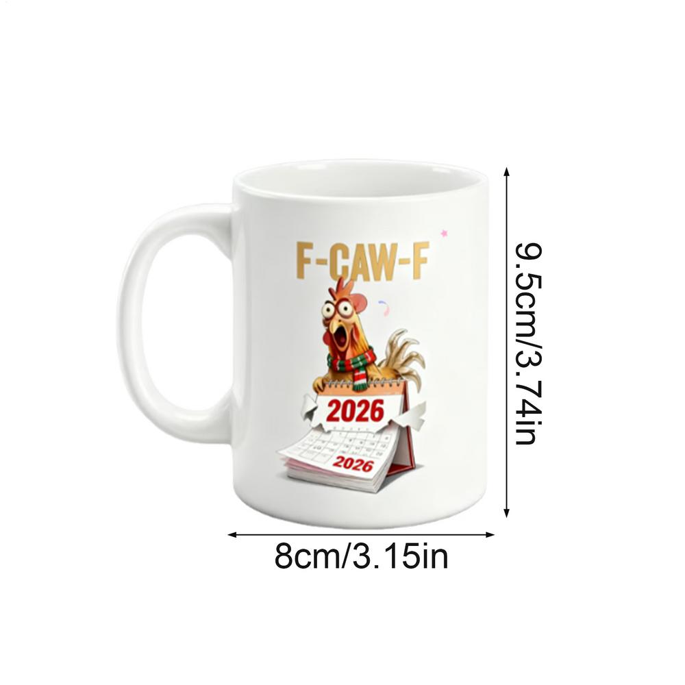 Christmas Mugs Chick Pattern Cartoon Cup Ceramic Christmas Coffee Cup For Men Youth Child Friend Mom Lady Kitchen Holiday