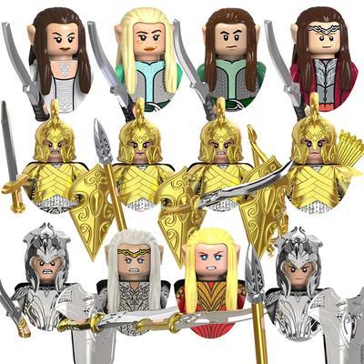 Serie di Figure di Elfi Medievali Elfo Guerriero Noldor Guardia Elfica Modello Mini Cartoon Blocchi da Costruzione a Particelle Piccole Giocattoli per Bambini