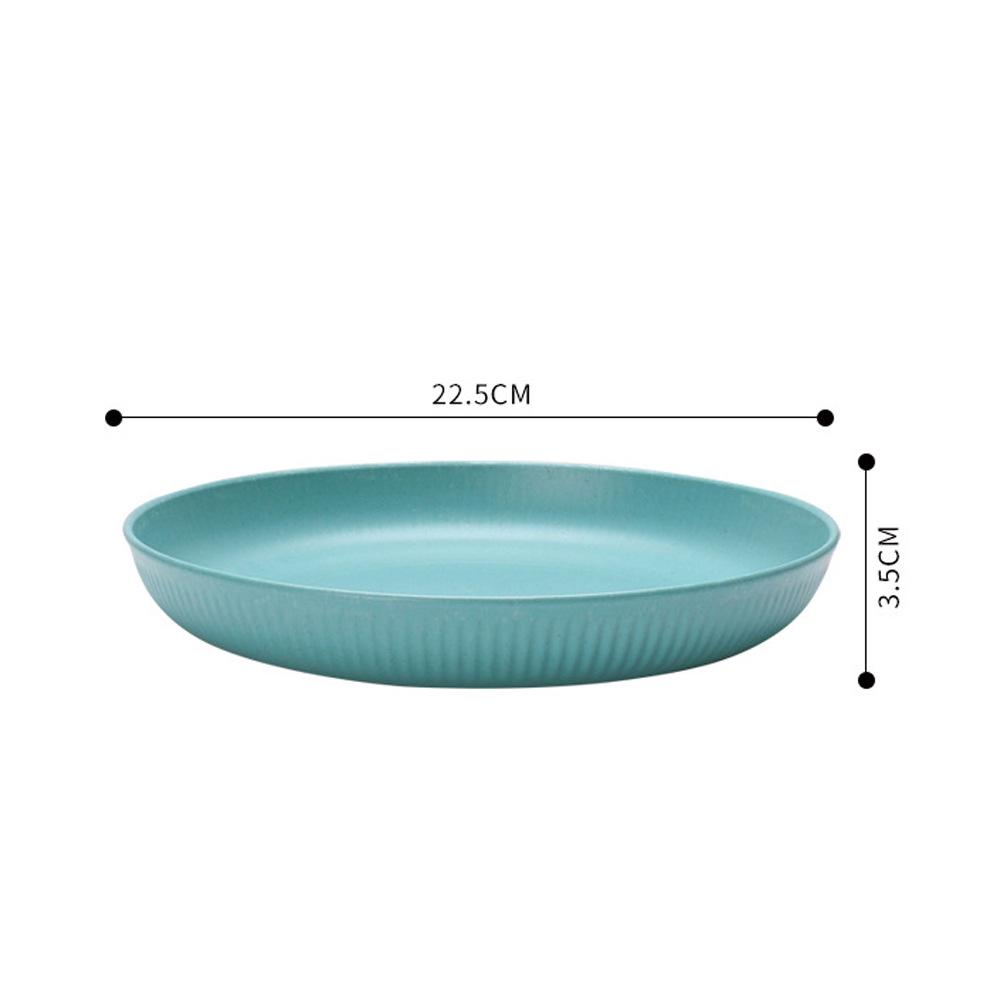 Eco-Friendly Wheat Straw Dinnerware Set: Versatile Plate for Pasta, Salad, Snacks, and Storage In Gift Box