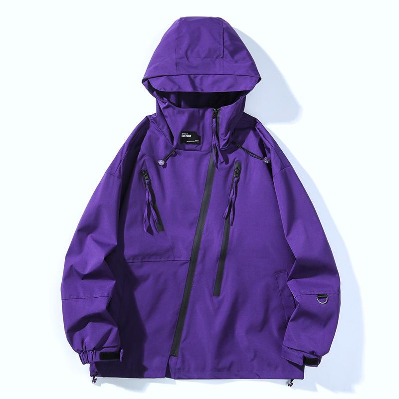 2025 Men s Women s Spring/Autumn Hooded Couple s Outdoor Jacket - Windproof Waterproof for Mountaineering 2xl