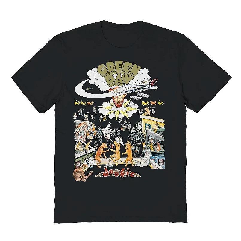 Green Day Rock Band Dookie Scene Black 100% Cotton T-shirt Mens Tees Top New XL
