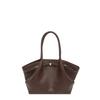 Large Capacity Soft Leather Tote Bag for Women, Minimalist Commuter Shoulder Bag, Multi-color Casual Top Handle Handbag