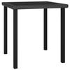 Garden Dining Table Black 70x70x73 Cm Woven Resin - VIDAXL - Rectangular - 4 People - Contemporary
