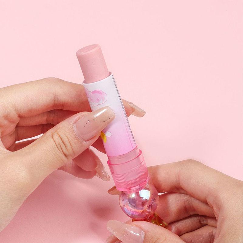 1 kus roztomilý kawaii krystalový králík rtěnka guma papírnictví školní kancelářské potřeby kreativní novinka tužka guma novinka hezká