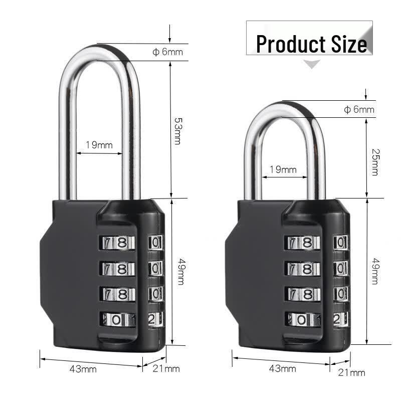 Honggong Outdoor Waterproof 4-Digit Password Padlock