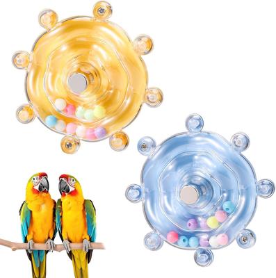 Parrot Decompression Toys Interactive Bird Cage Toy For Parrots Rotating Treat Dispenser For Boredom & Beak Exercise