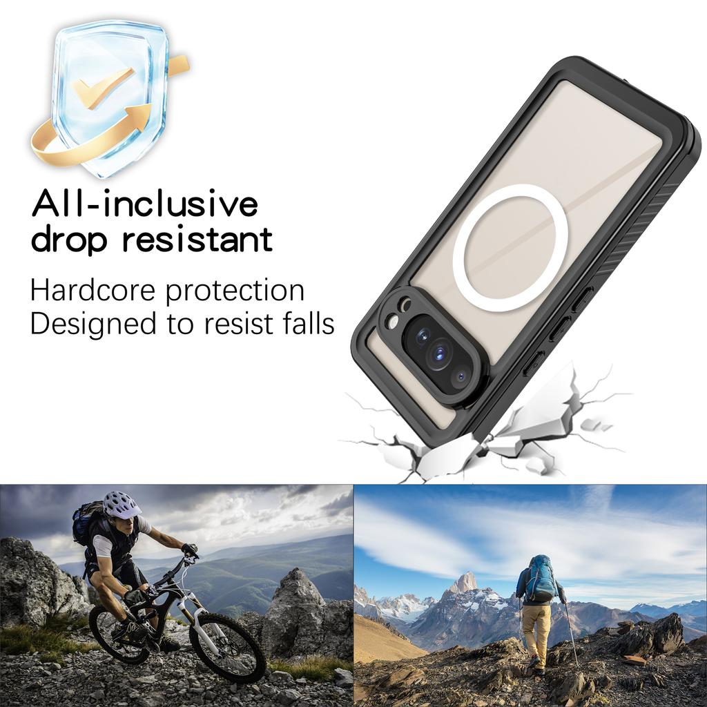 REDPEPPER FS Series For Google Pixel 10 Pro Waterproof Magnetic Case PC TPU PET Clear Phone Cover