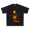 Dämmerungsreflexionen Reflexionsölmalerei Grafischer Druck T-Shirt Rundhals Herren und Damen Kurzarm Locker T-Shirt