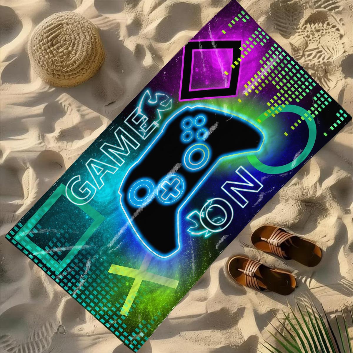 Jmg Household Supplies 1Pc Game Beach Towel-Oversized, Absorbent Microfiber, Quick Dry, Ideal For Travel, Swimming, Surfing Bath Towel