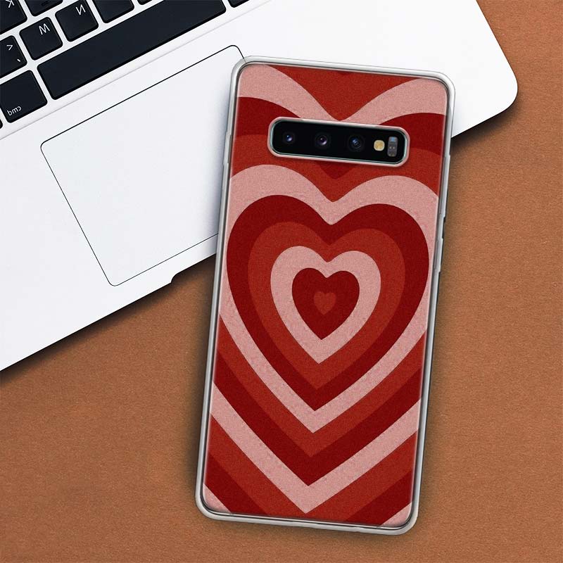 Fashion Purple Heart Swirl Circle Phone Case For Samsung Galaxy M21 M12 M31S M32 M51 M52 Note 20 Ulte 10 Plus 9 8 J4 J6 + J8 M11