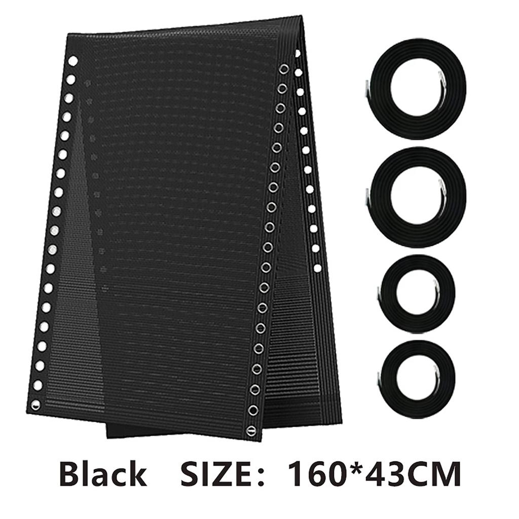 Folding Lounge Chair Black Teslin Mesh Replacement Fabric Wide Thickened Beach Nap Chair Accessories