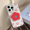 Little Red Flower Stand Phone Case for iPhone 15, iPhone 16, iPhone 17 Pro Max
