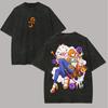 One Piece Graphic T Shirt Men Women Vintage Wash Cotton Short Sleeve Tee Summer Streetwear Casual Tops
