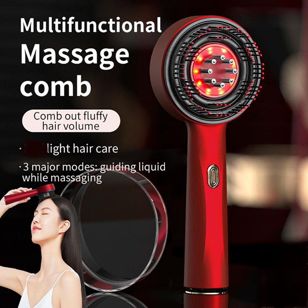 Electric Scalp Massage Comb LED with 3 Lights 5 Levels Head Massager Massage Comb for Hail Care