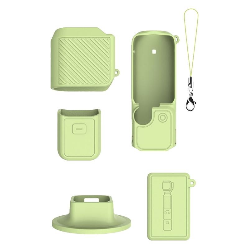 Fashionable Silicone Case Skin For Pocket 4 Camera Cover Vertical Stand And Wrist Strap NonSlip Grip Protectors