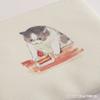 Overglad Calico Cat Mobu Wants To Earn Cat Food Diary Synthetic Leather Pouch Cake Mobu's MBB-045