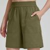 Women Casual Elastic Waist Shorts with Pockets Relaxed Fit Lightweight Drawstring Athletic Lounge Bottoms for Daily Wear