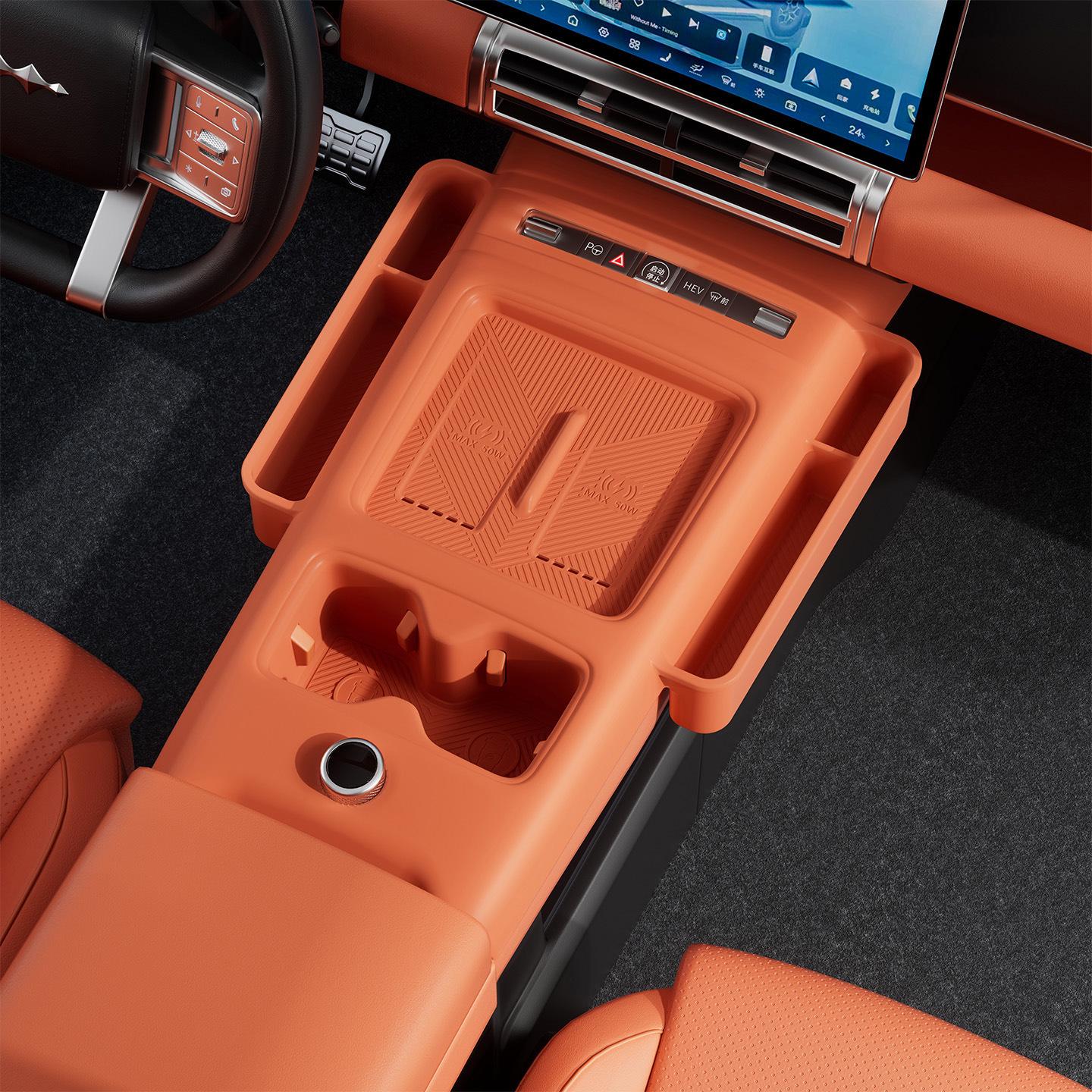 Silicone Storage & Glasses Holder for Fangchengbao Qiyuan 7 Center Console - Fits 25 Models