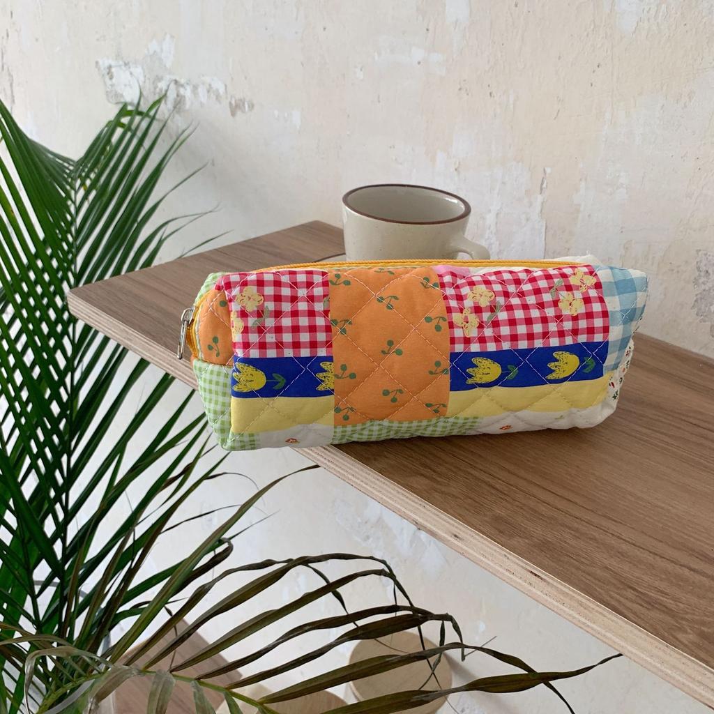 Kawaii Floral Travel Cosmetic Lipstick Coin Purse Storage Bag Cute Makeup Handbags Women Wallet Pencil Case Organizer Pouch Bags