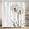 Waterproof Mildew Resistant Shower Curtain With Hooks Cute Simple Design Easy Install Washable For Home   Hotel Bathroom Decor