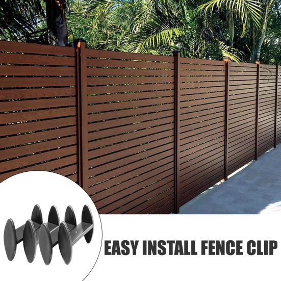 4Pcs Fence Board Fixing Clips Stainless Steel Fence Panel Concrete Base Spacer Fence Hardware Reduces Moisture Rot for DIY Fence Installation