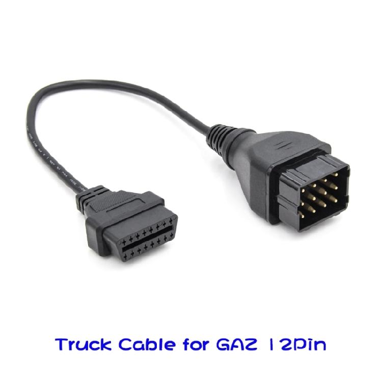 Professional Diagnostic Conversion Cable Cord Suitable for GAZ Truck Fault Detection Scanner Adapter Wire 12Pin To 16Pin