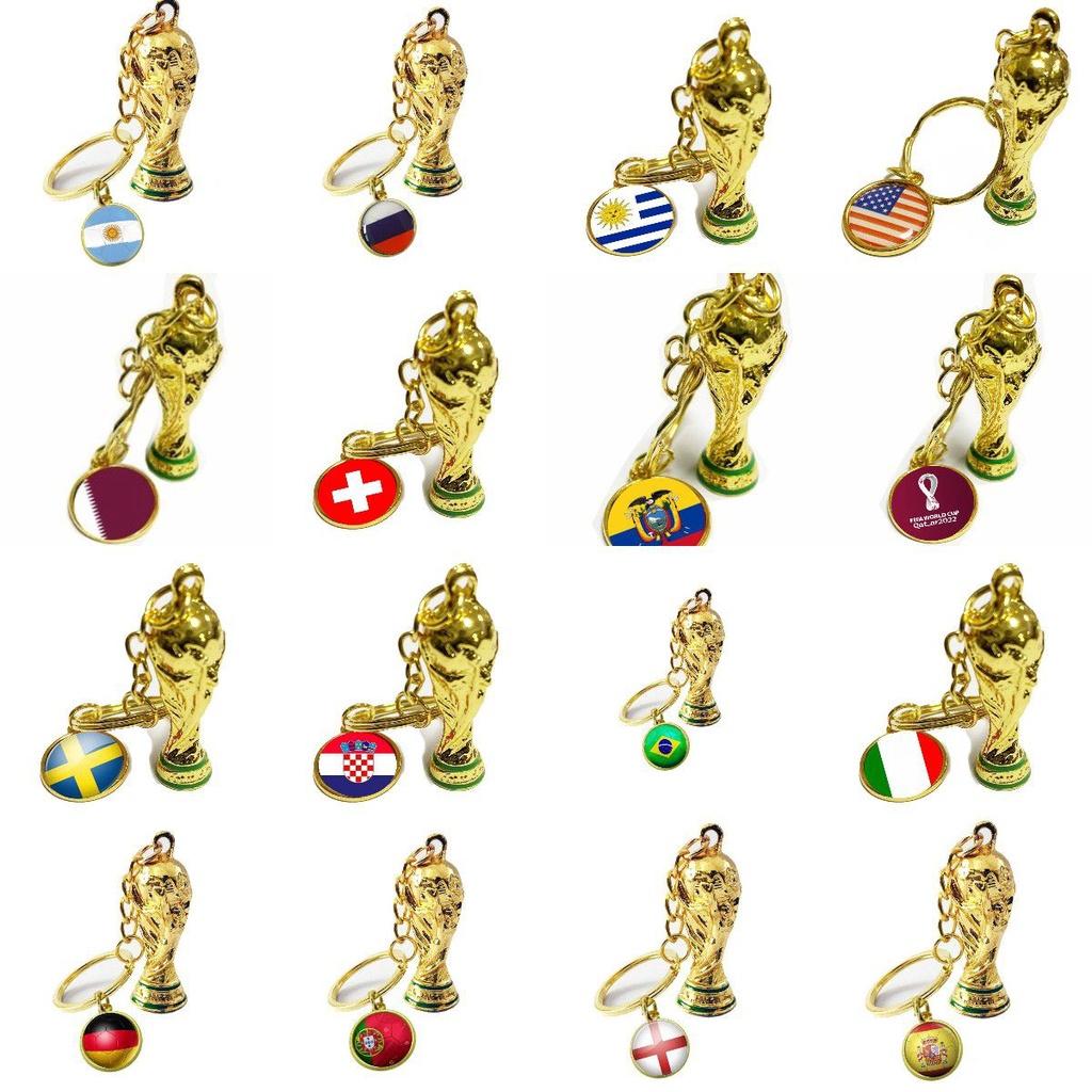 2022 Weltmeisterschaft Schlüsselanhänger Fußball Schlüsselanhänger Nationalflagge Sport Fan Geschenk Weihnachten