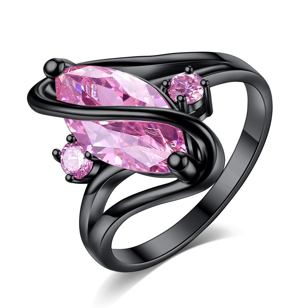 Heiß verkaufter Pfirsichherz Zirkon Diamantring - Damenmodeschmuck