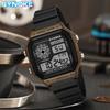 Top Brand New Square Classic Student Watch Electronic Watch Waterproof Sport Men's Retro Square Watch