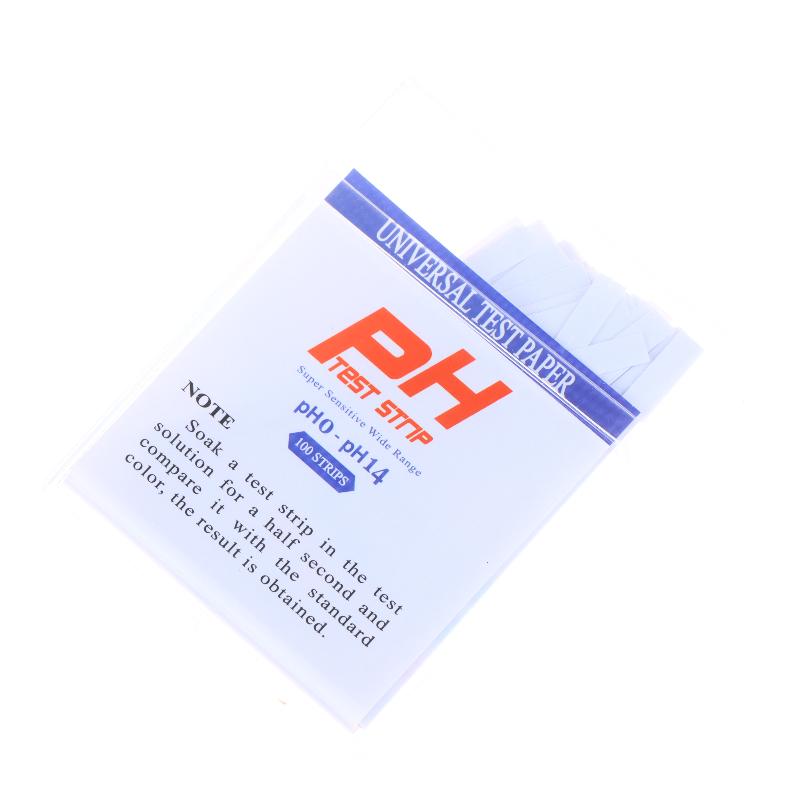 100Pcs Ph Test Strips 0-14 Universal Strips To Test Water Quality For Swimming Pools Hydroponics Aquarium Soil Urines
