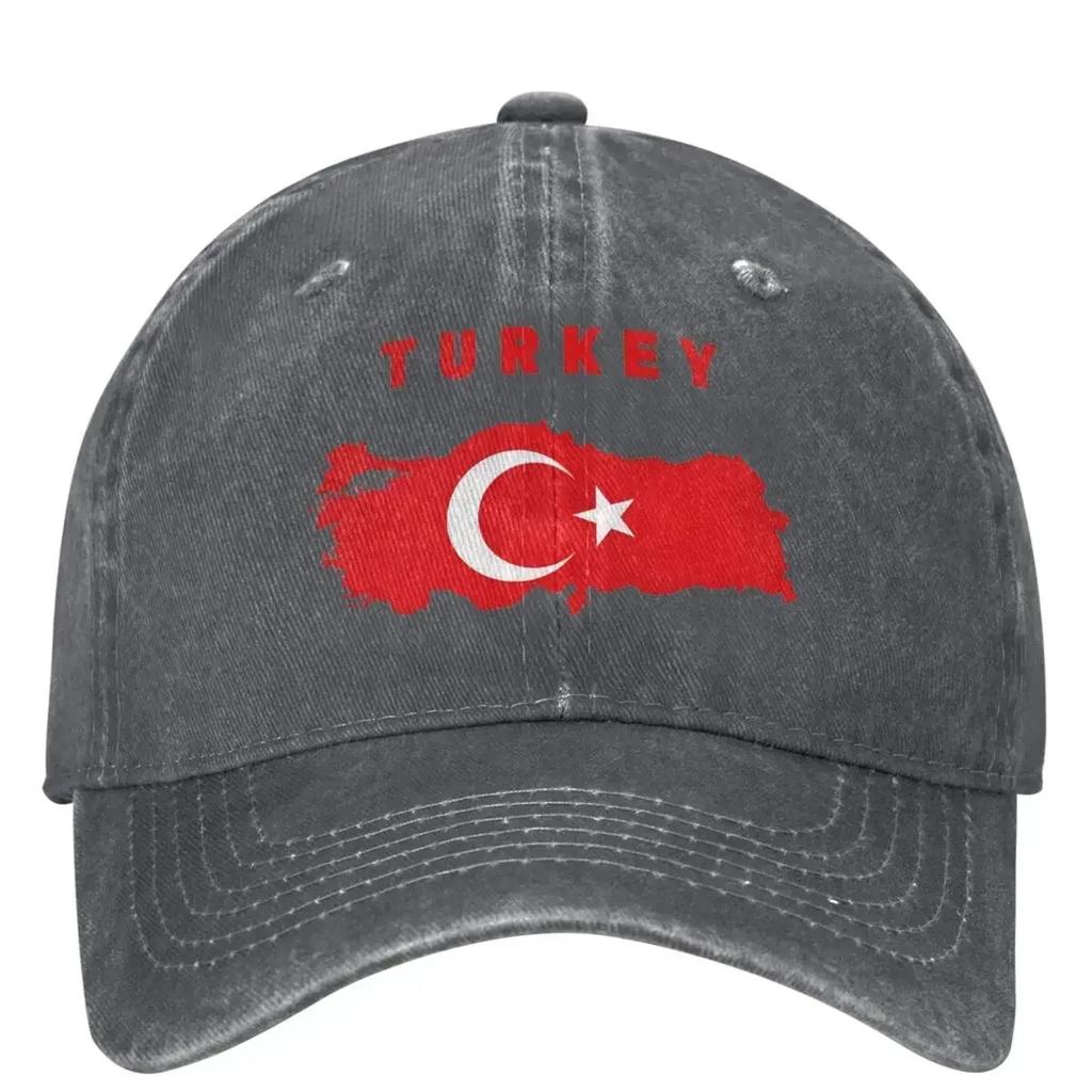 Turkey Flag Inside Map Of Turkey Baseball Cap Red Streetwear Men Women Trucker Hat Sunshade Outdoor Sport Baseball Caps Gift