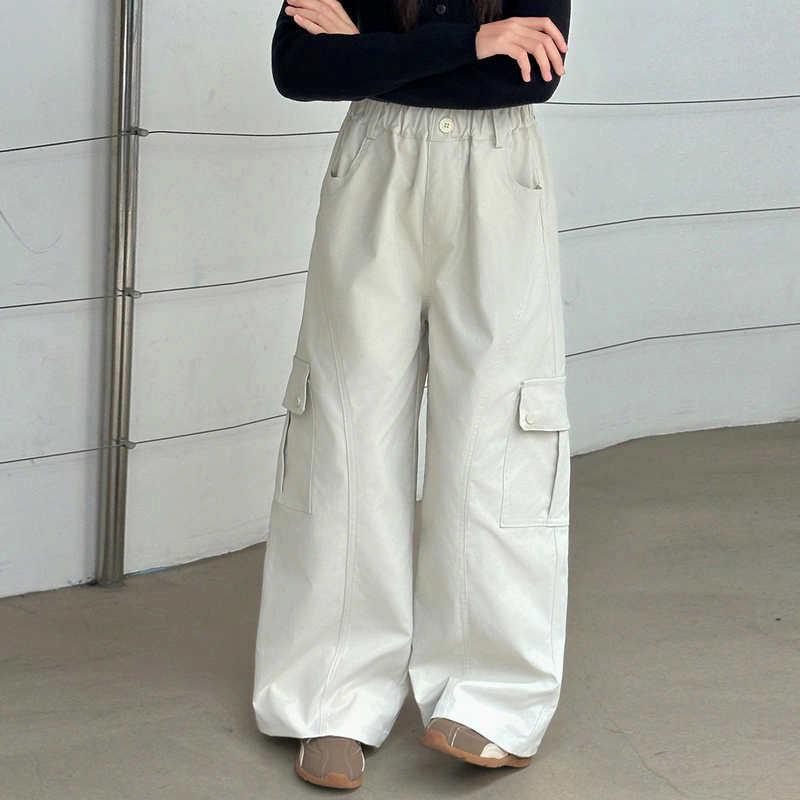 2025 Locker geschnittene Cargohosen für Mädchen: Vielseitige, trendige gerade Hose für Frühling & Herbst