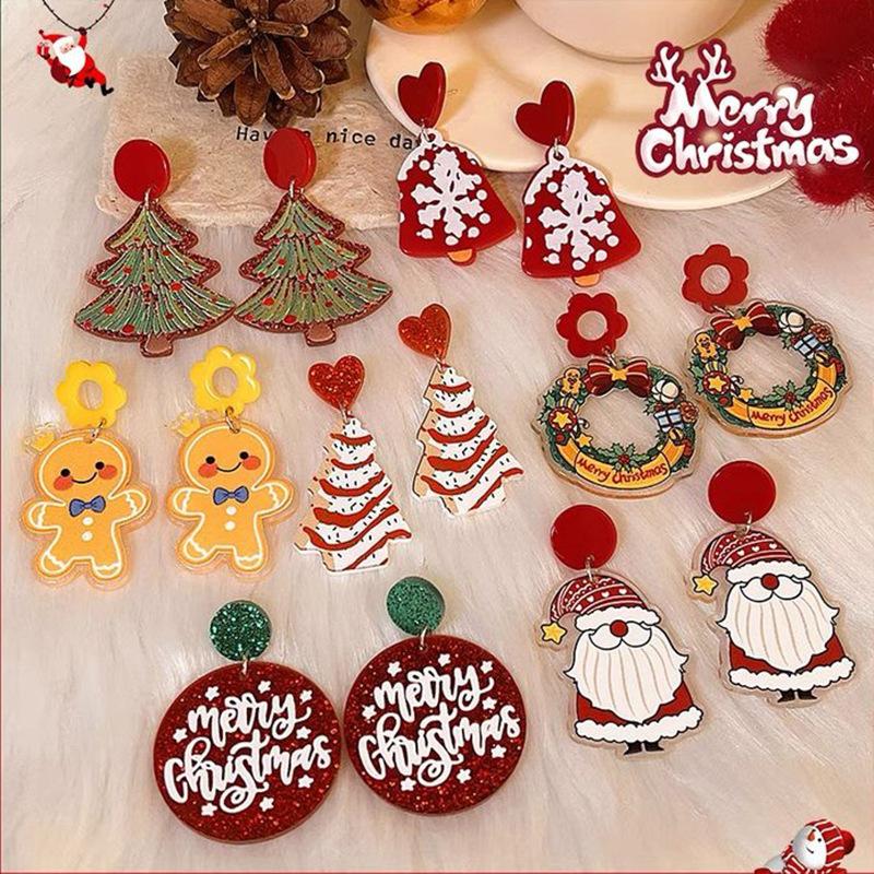 Christmas earrings women's creative design stud earrings new stud earrings niche high-end versatile earrings