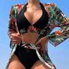 Swimsuit European And American Three-Piece Suit Split Bikini Sexy High Waist Swimsuit Women'S Bikini New