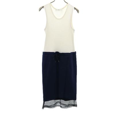 TOGA PULLA made in Japan Ärmellos Knielanges Kleid 36 Weiß etc.. Frauen Gebraucht